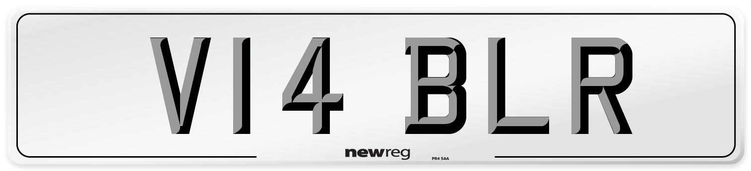 V14 BLR Number Plate from New Reg